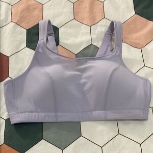 Purple Seamless Sports Bra with Wide Straps